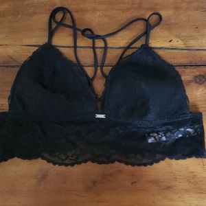 PINK lace  triangle bralette